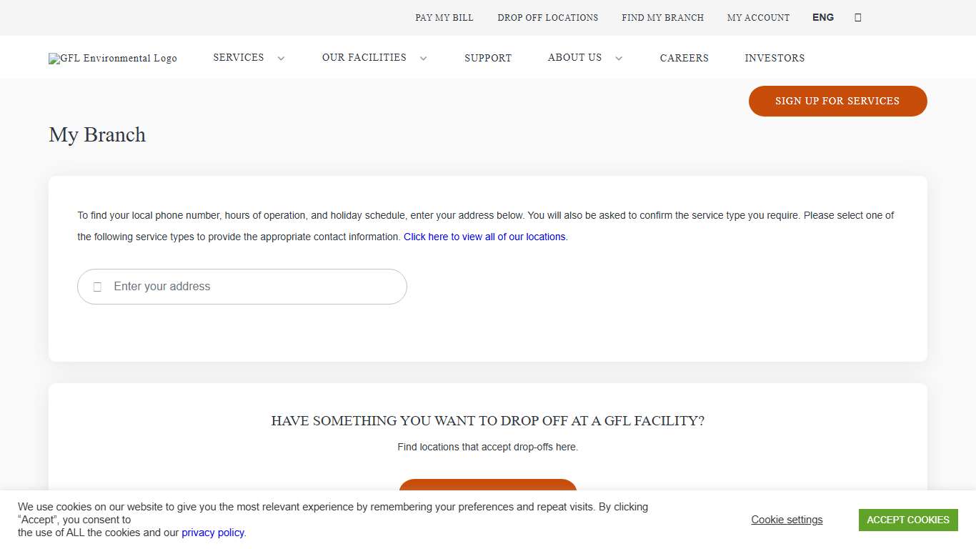 Find My Branch GFL Environmental