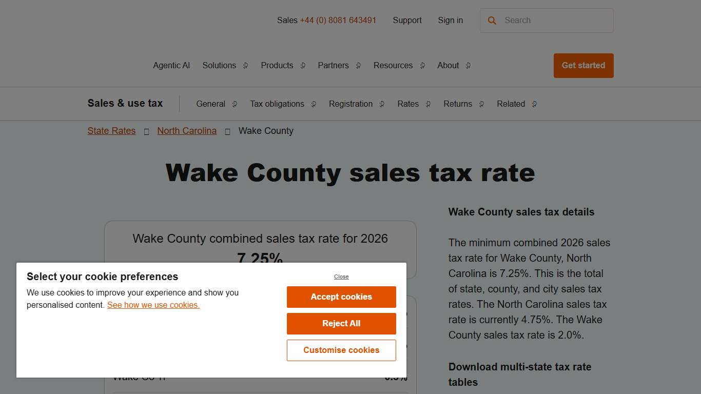 2026 Wake County Sales Tax Rate - Avalara