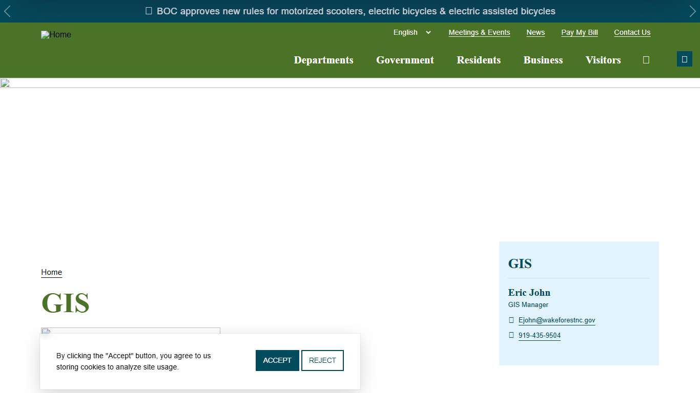 GIS Town of Wake Forest, NC