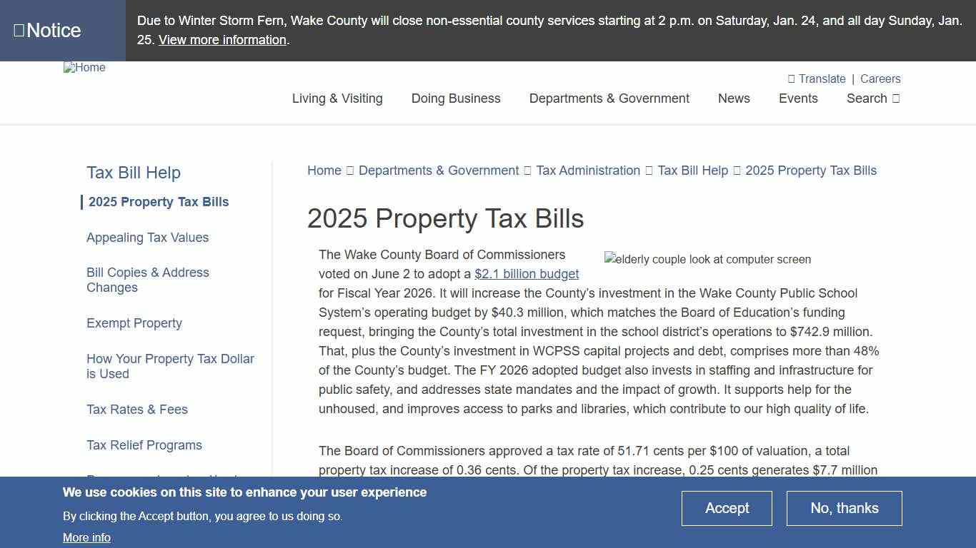 2025 Property Tax Bills Wake County Government